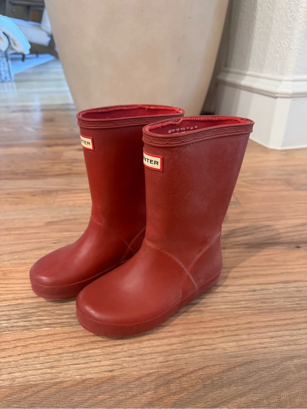 Hunter Kids Red Boots, size kids 10
